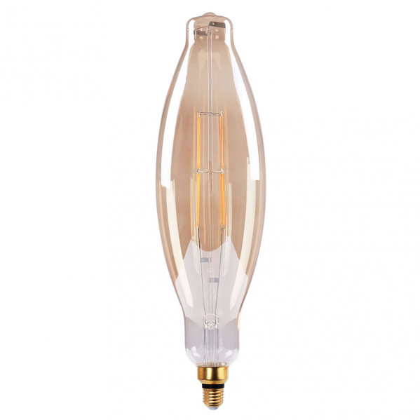 bombilla Filamento Vela 43x12d 8w 640lm E27 Ambar Ambar 3000k