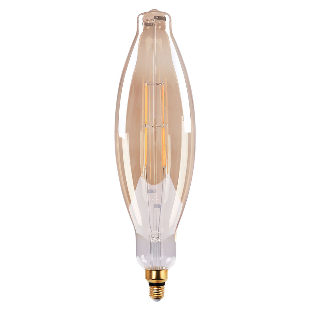 Bombilla Filamento Vela 43x12d 8w 850lm E27 Ambar Ambar 3000k