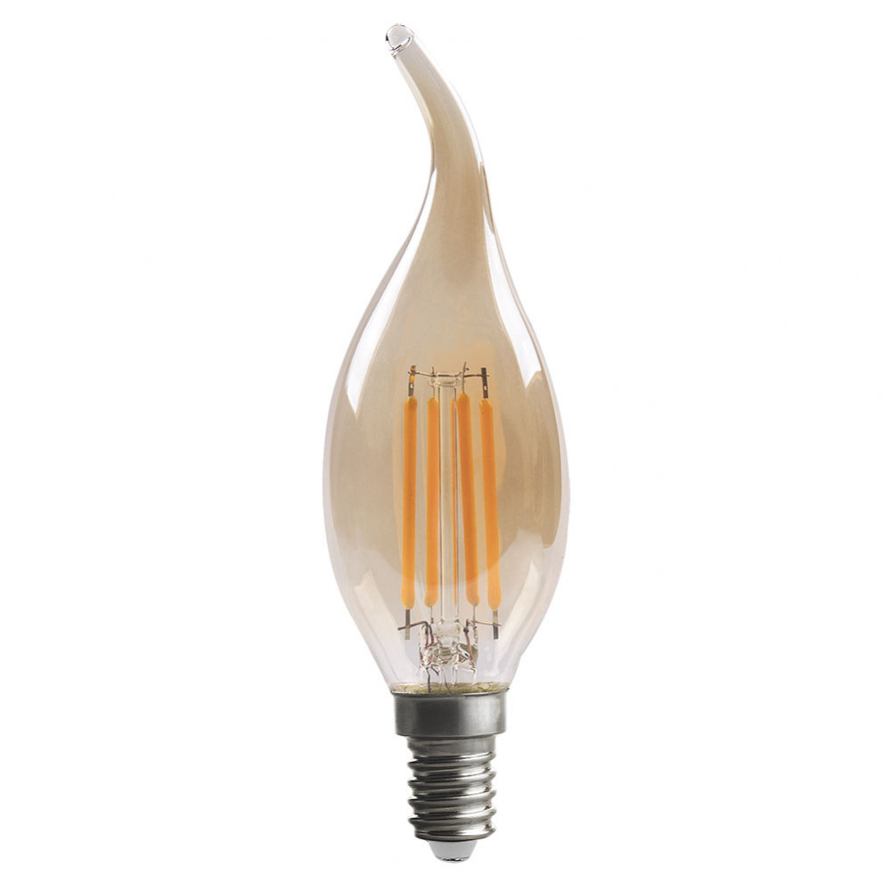 Bombilla Filamento Bohemia 11,5x3,5d 4w E14 Ambar 380lm 2700k