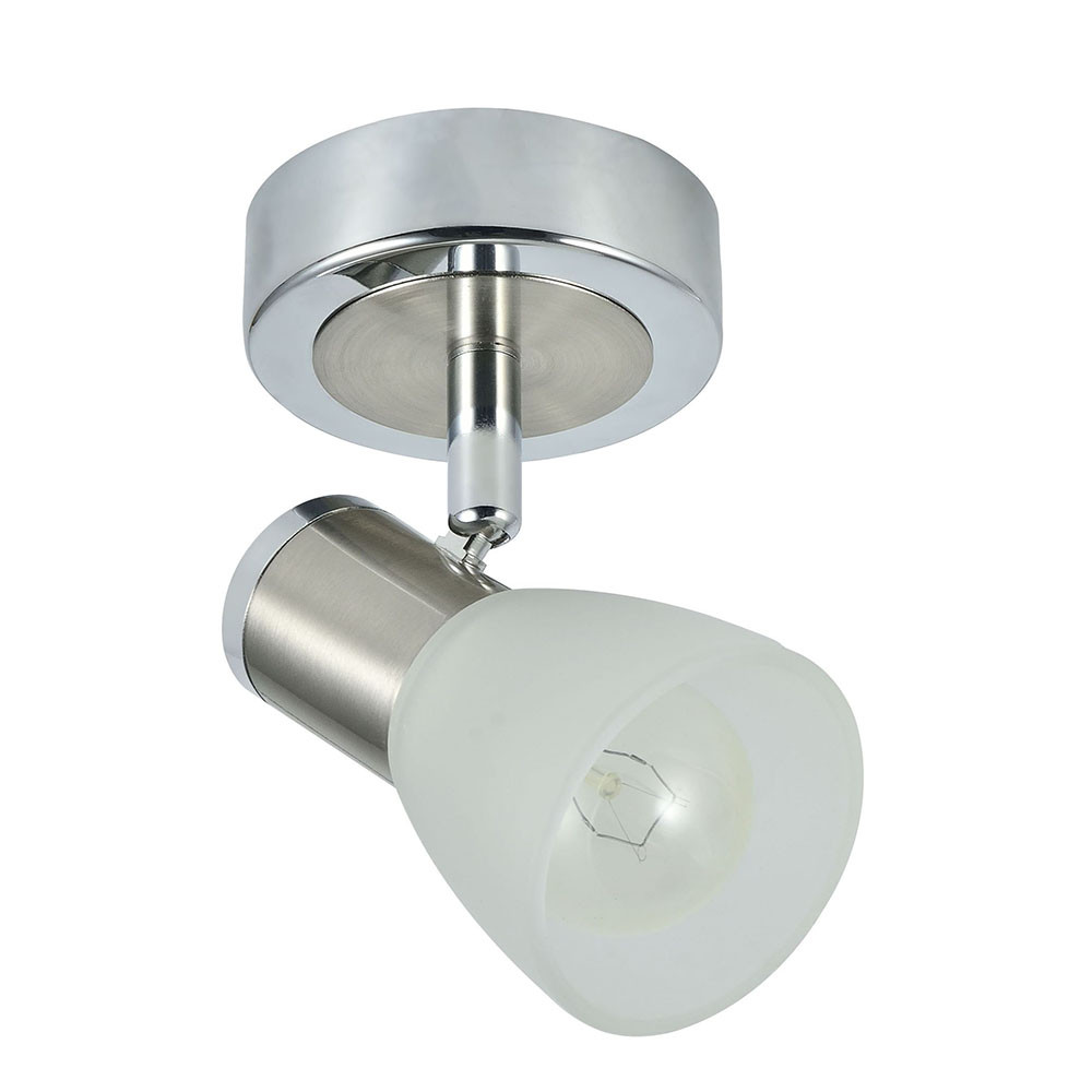 Foco Cholo 1xe14 Cromo/niquel 14x8,5x11,5 Cm