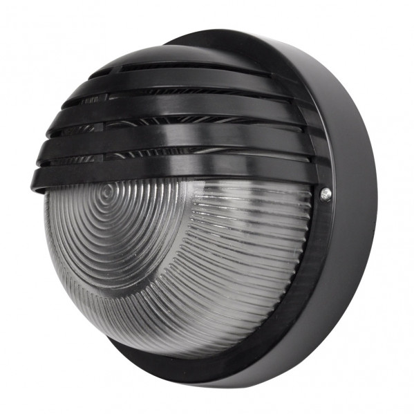 aplique Exterior Canopus 1xe27 Policarbonato Negro 18,5x18,5x9,5 Cm  Ip44