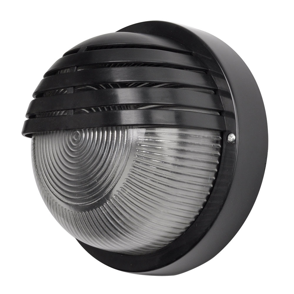 Aplique Exterior Canopus 1xe27 Policarbonato Negro 18,5x18,5x9,5 Cm Ip44