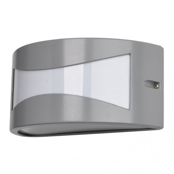 Aplique Exterior Aluminio Hadar 1xe27 Gris Ip44 13x25x12 Cm