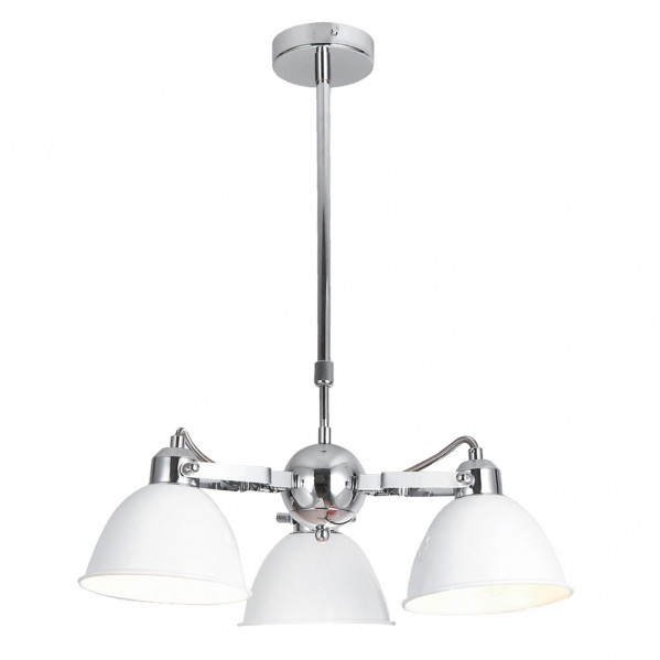Lampara Buri 3xe27 Blanco/cromo Regx42x42 Cm Lampara Buri 3xe27 Blanco/cromo Regx42x42 Cm