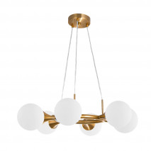 Lampara Frey 6xe14 Oro  Regx60x60 Cm