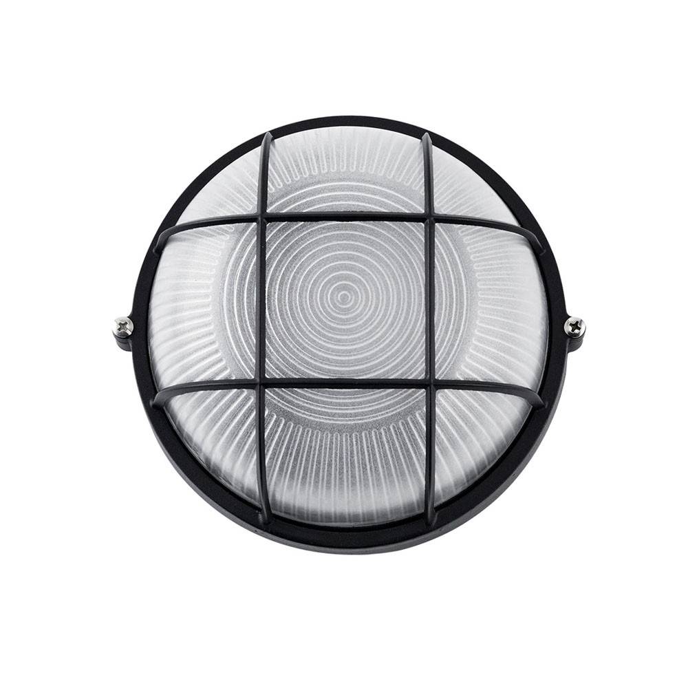 Aplique Ext. Aluminio Apus Pequeño 1xe27 Negro 9x17,5x17,5 Cm Ip44
