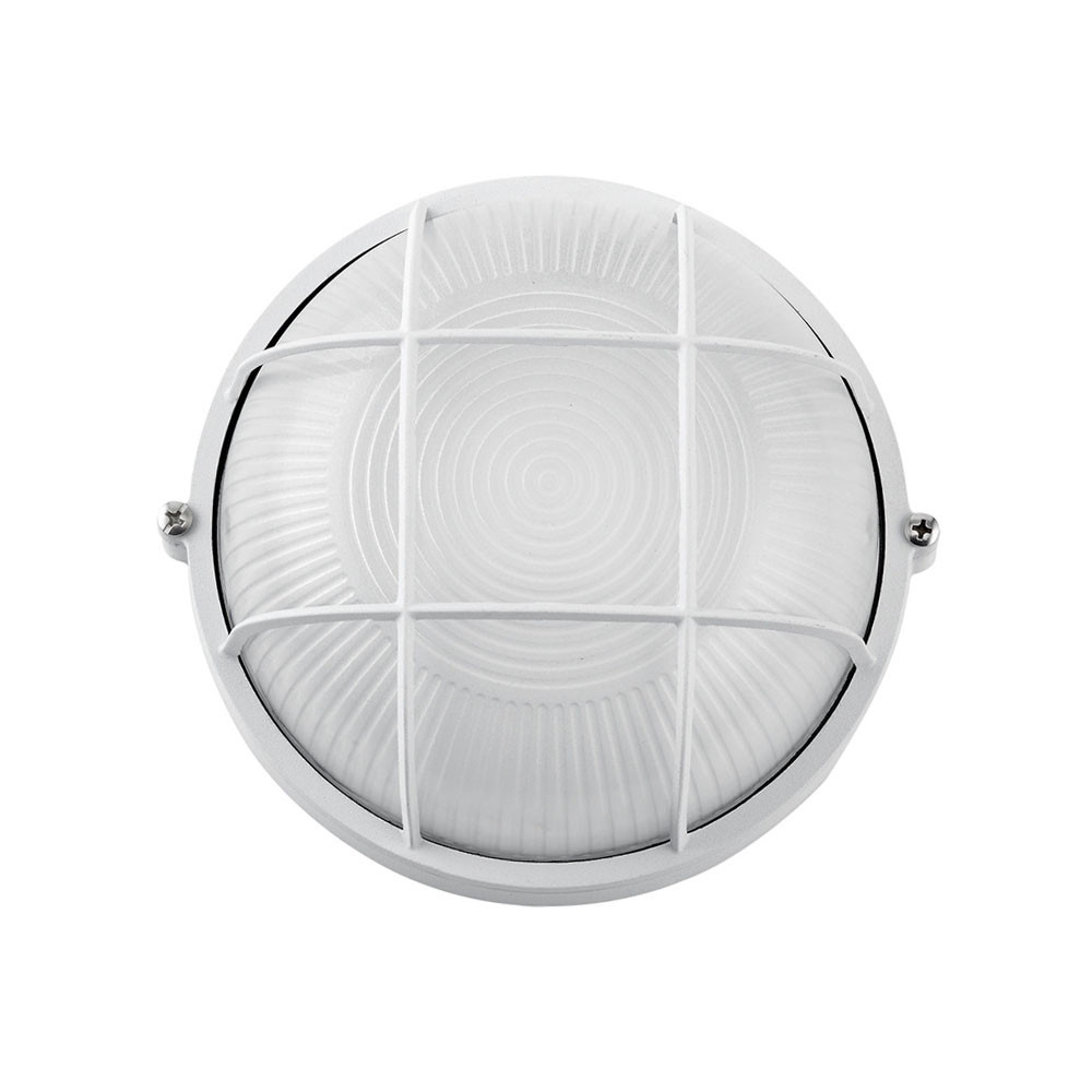 Aplique Ext. Aluminio Apus Pequeño 1xe27 Blanco 9x17,5x17,5 Cm Ip44