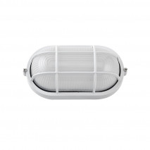 Aplique Ext. Oval Aluminio Apus Peq. 1xe27 Blanco 21x10,5x9 Cm Ip44