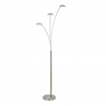 Pie De Salon Lacaille 3x5w 4000k 3 Brazos Orientables Níquel 3x500lm 167x51x25 Cm C/Reg.Intensidad 
