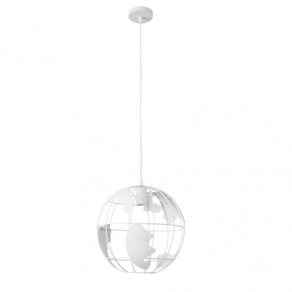 colgante Orbe 1xe27 Blanco Regx30x30 Cm