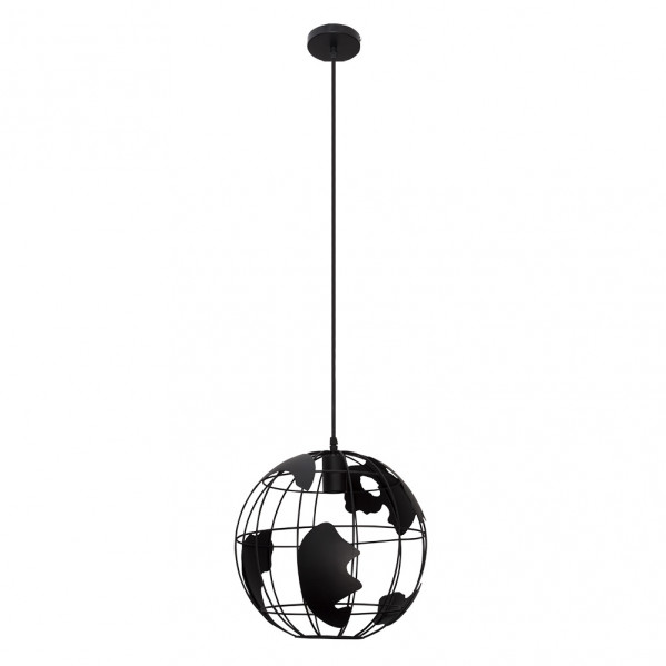 colgante Orbe 1xe27 Negro Regx30x30 Cm