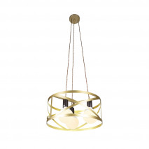 Colgante Circular Melli 3xe27 Oro  Regx45x45 Cm