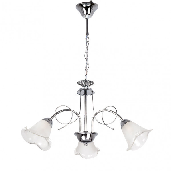 lampara Adelfa 3xe14 Cromo  Regx56x56 Cm