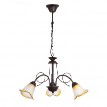 Lampara Adelfa 3xe14 Marron Regx56x56 Cm