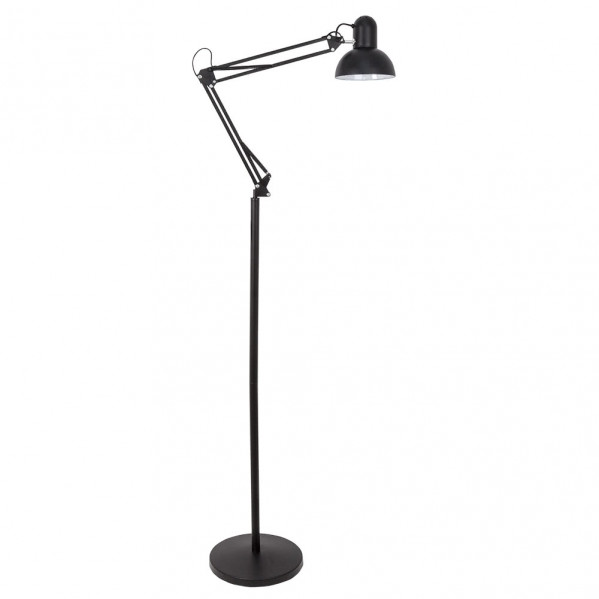 flexo De Pie Articulable Rutilo 1xe27 Negro Mate 180x28x28 Cm
