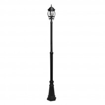 Farola Exterior Aluminio Caelum 1xe27 Negro Ip44  228x18x18 Cm