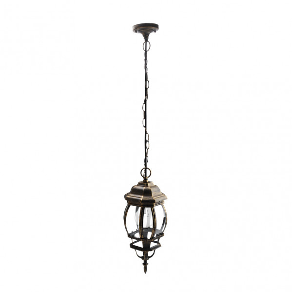 colgante Exterior Aluminio Caelum 1xe27 Neg/oro    Regx16x16 Cm  Ip44