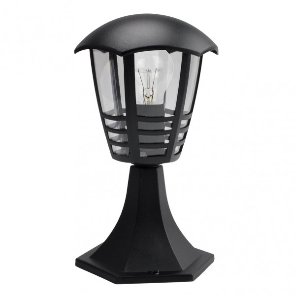 sobremuro Exterior Aluminio Alnilan 1xe27 Negro  30x16x16 Cm Ip44