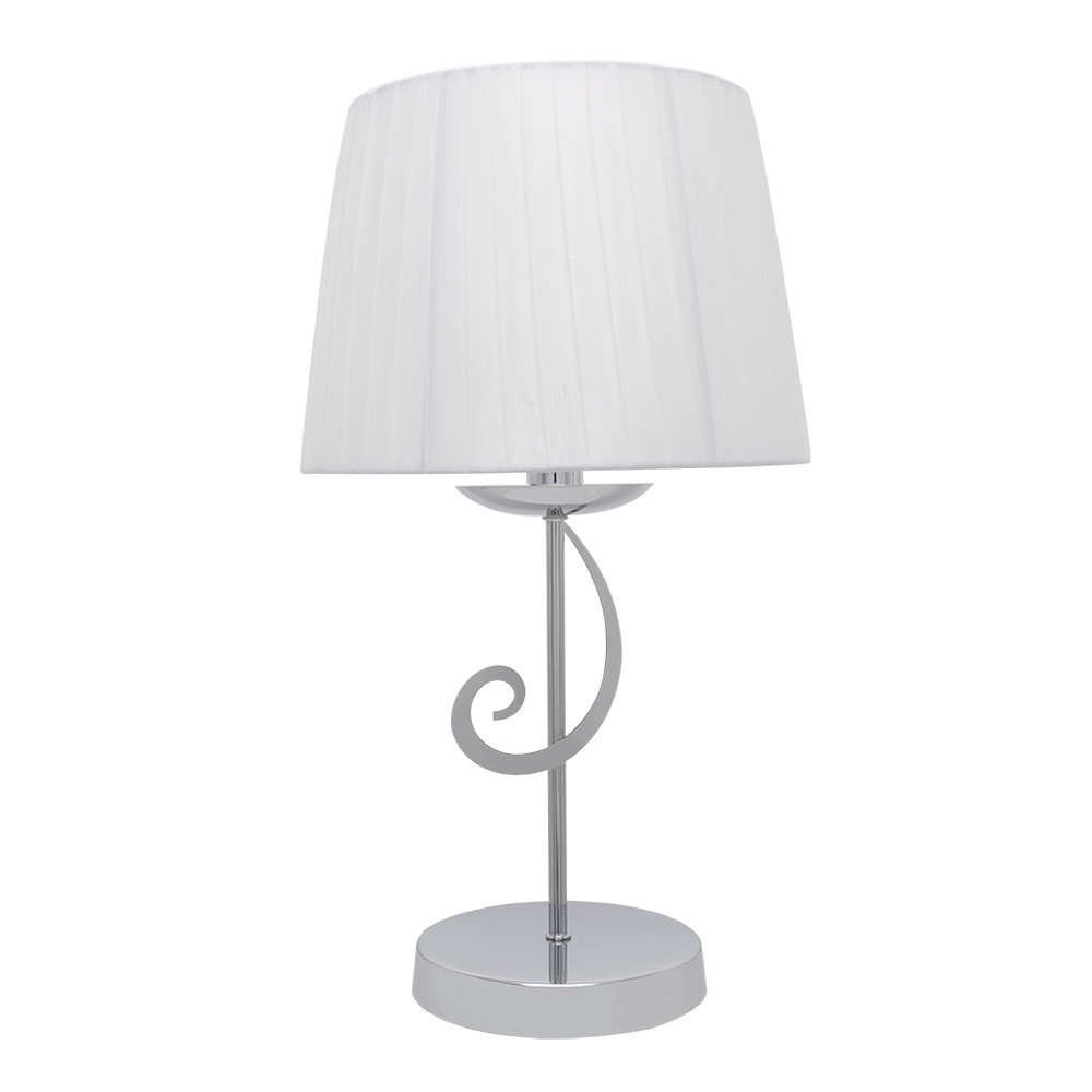 Sobremesa Luxor 1xe14 Cromo Pant. Blanca 45x25x25 Cm