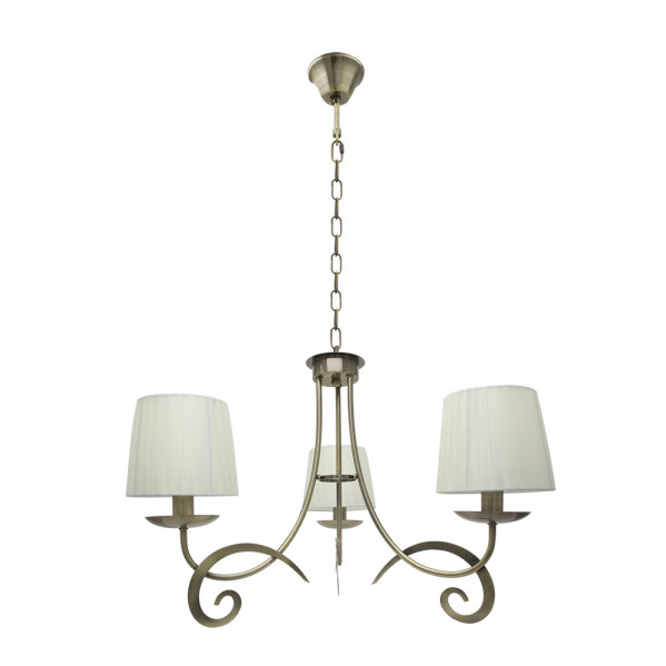 lampara Luxor 3xe14 Cuero Pant. Beis Regx58x58 Cm