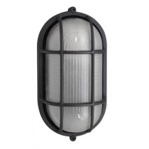 Aplique Metal Oval Serie Tortuga Negro 1xe27 (11x2