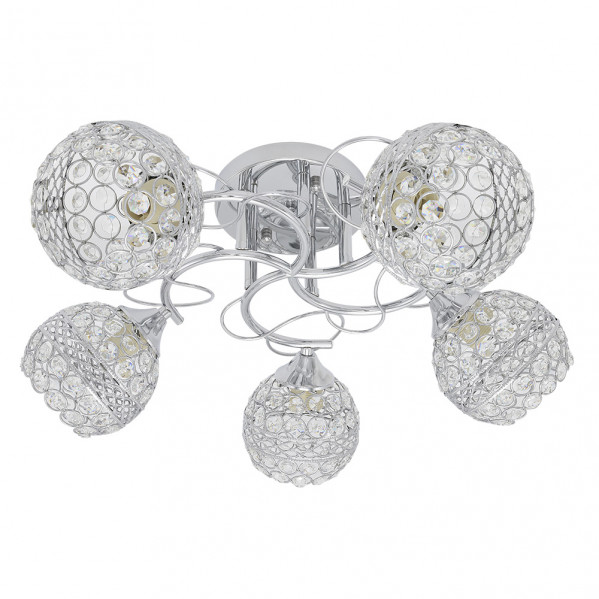 lampara Lalibela 5xe14 Cromo 22x50x50 Cm