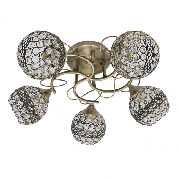 lampara Lalibela 5xe14 Cuero 22x50x50 Cm