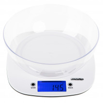 Bascula Cocina Lcd Con Luz Cuenco 1.4l Carga 5kg Apagado Man. Y Autom. Indicador Bateria