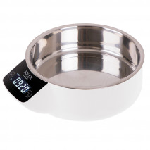 Bascula Cocina Lcd Cuenco Acero 900ml Cap.max. 5kg Apagado Autom. Volumen Agua Y Leche