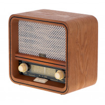 Radio Retro Am/fm Bluetooh Usb Estereo 2x5w Acabado De Madera