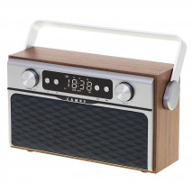 Radio Fm Bluetooh 5.0 Usb Y Tarjeta Sd 16w Aux 50 Memorias Bateria 2600mah 2 Altavoces