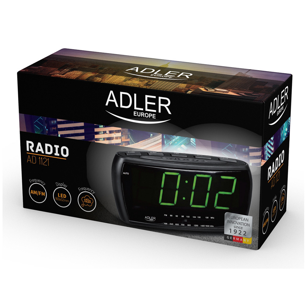 Radio Reloj Am/fm Pantalla Led 160x52mm Temporiz.cifra 4,8cm Alto
