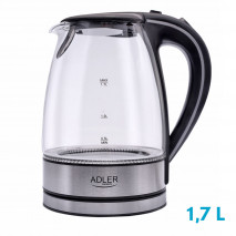 Hervidor De Agua Elect. De Vidrio 0,5-1,7 L 2200w Apagado Automatico.filtro Anti-cal