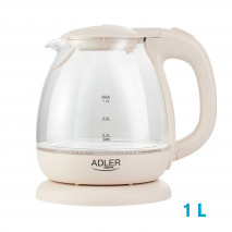 Hervidor De Agua Elect.de Vidrio Jarra 1l 1100w Apagado Automatico.