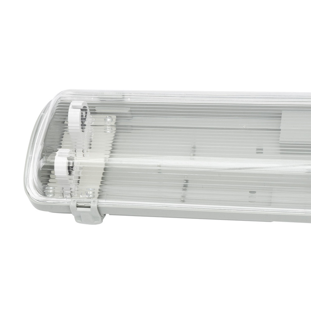 Pantalla Estanca 60cm Lines Para Led 2xt8 Ip54 Gris/transparente 67x11,7x6 Cm