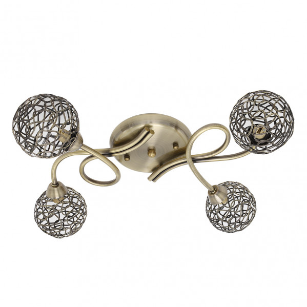 lampara Lyon 4xg9 Cuero 12x42x42 Cm