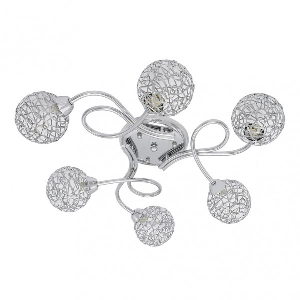 lampara Lyon 6xg9 Cromo 15x60x60 Cm