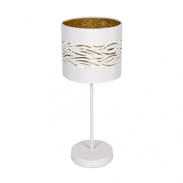 sobremesa Niebla 1xe14 Blanco/blanco-oro 43x17x17 Cm