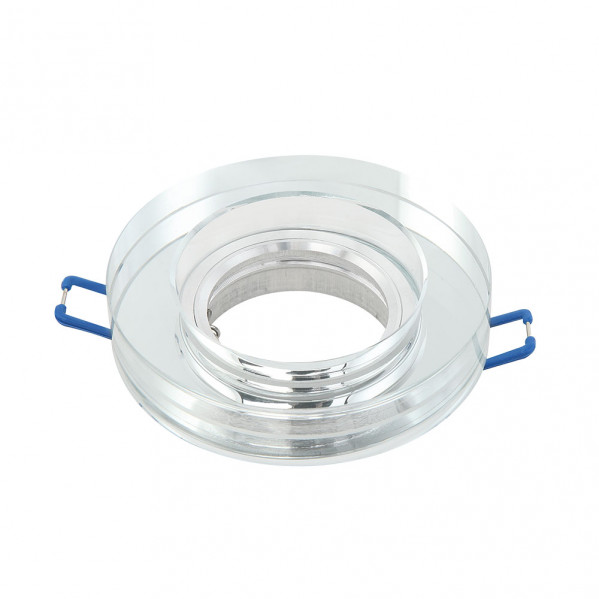 empotrable Cristal Solna 1xgu10 Redondo Grosor 2cm Transparente C/portalampara 2x9,5x9,5 Cm Corte 6 Cm