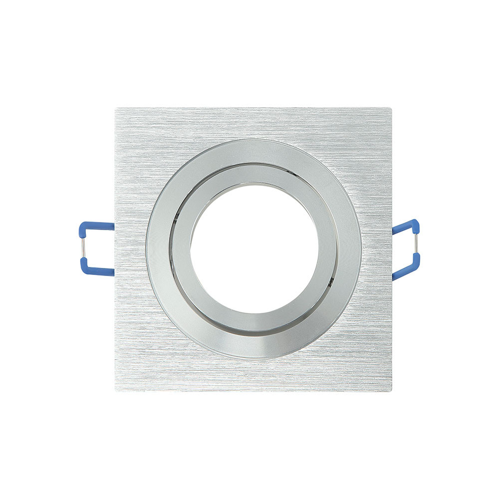 Empotrable Orient.cenote 1xgu10 Cuadrado Alum/cro 2x9,2x9,2 Cm 8 De Corte. C/portalampara