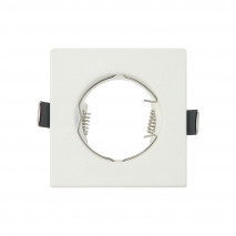 Empotrable  Magura 1xgu10  Cuadrado Blanco Mate 2,5x8,2x8,2  Cm Corte 6 Portalamparas Incluido