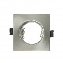 Empotrable  Magura 1xgu10  Cuadrado Niquel 2,5x8,2x8,2  Cm Corte 6 Portalamparas Incluido