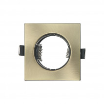 Empotrable  Magura 1xgu10  Cuadrado Cuero 2,5x8,2x8,2  Cm Corte 6 Portalamparas Incluido