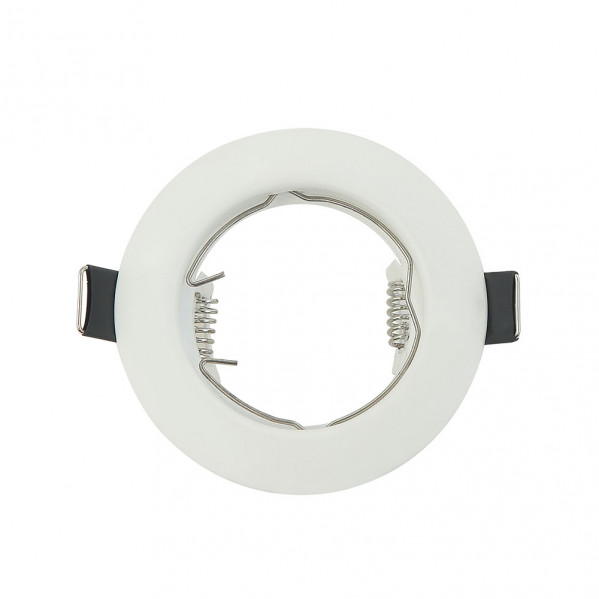 empotrable  Magura 1xgu10  Redondo Blanco 2,5x8x8 Cm Corte 7 Portalamparas Incluido