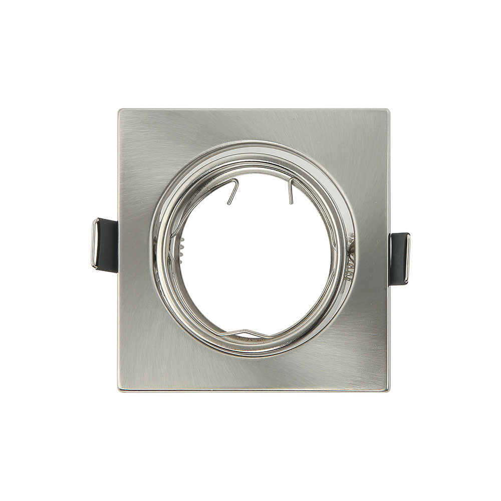 Empotrable Orient. Magura 1xgu10 Cuad. Niquel 2,5x8,2x8,2 Cm Corte 6 Portalamparas Incluido