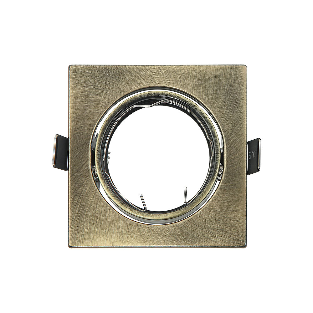 Empotrable Orient. Magura 1xgu10 Cuad. Cuero 2,5x8,2x8,2 Cm Corte 6 Portalamparas Incluido