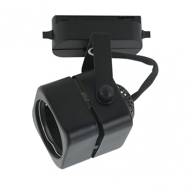 foco Carril Arta 1xgu10 Cubo Negro 14,2x7,6x6 Cm Orientable 180Âº