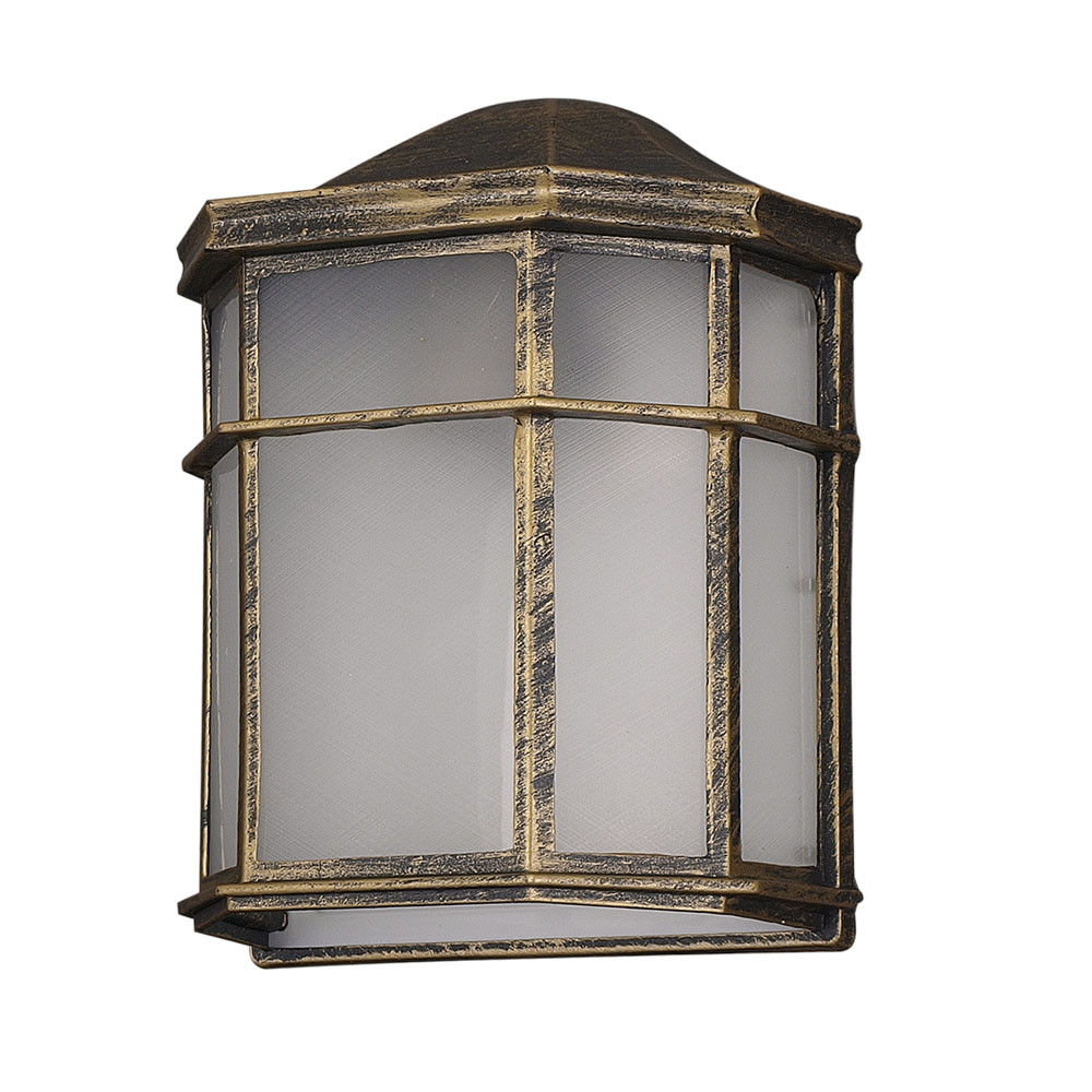 Aplique Exterior Aluminio Bellatrix 1xe27 Neg/oro 25x11x19,5 Cm Ip44