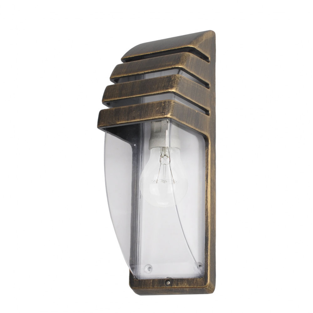 Aplique Exterior Elnath 1xe27 Neg/oro 35x12x12 Cm Ip44