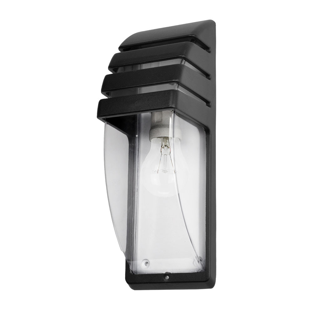 Aplique Exterior Elnath 1xe27 Negro Ip44 35x12x12 Cm